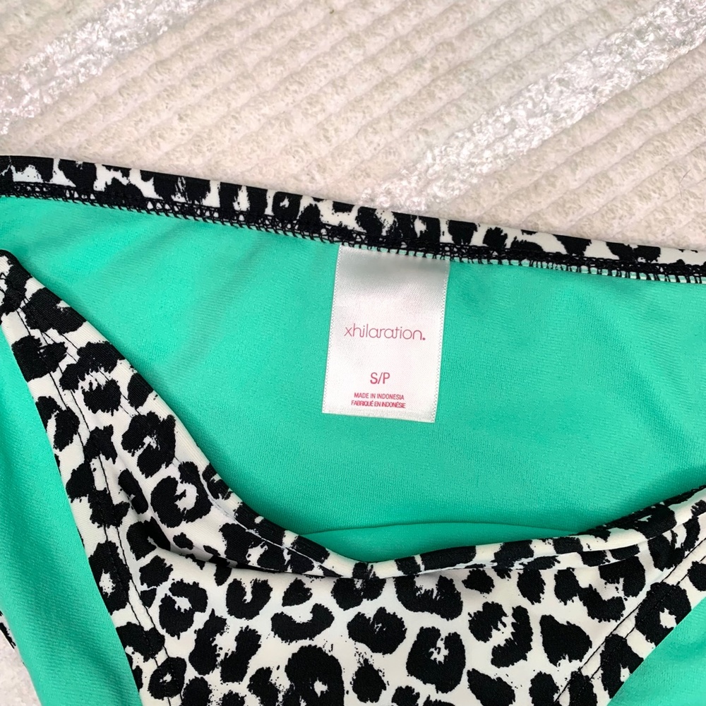 Black Leopard Bikini Bottoms String Hips Size Small - Picture 7 of 8